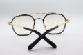 New Design Double Bridge Gold & Black New Fashion Double Beam Slim Retro PC Frame Optical Glasses frame 2023 latest design. 