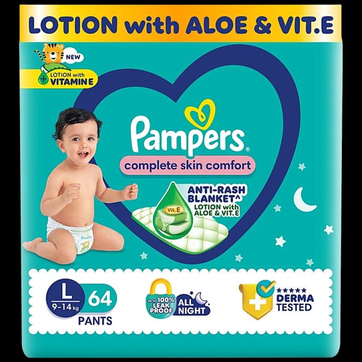 Pampers Diapers Baby Pants - Large 64 pcs