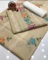 paper cotton 2 peace tara kashi design fully embroidered front and dupatta with multi work for women & Girls unstitched. 