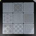 9/32Pcs Sashiko Embroidery Stencil Set - Reusable PET Geometric Patchwork Template for DIY Handmade Embroidery Tools.