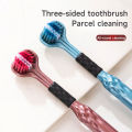 3-Sided Toothbrush for Comprehensive Cleaning | Ideal Angle Design | Raised Tongue Coating Brush | 2-Pack | Soft Bristles for Ge. 