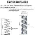 5PCS Compression Coil Spring Return Spring Steel Pressure Springs Tools Wire Diameter 0.5mm OD 3-10mm Length 10-50mm. 