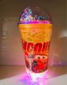McQueen Car Character LED Sipper with Straw for Boys Water Bottle / Sipper Glass Tumbler / Light Sipper for Boys Acrylic Sipper / LED Sipper Bottle For Kid ( Pack of 1 ). 