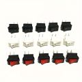10 PCS/Lot 2 Pin 12V Car Boat Round Dot Light ON/OFF Rocker Toggle Switch Tool Black.