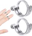 Adjustable Crochet Tension Cute Cat Ring, Beginner Knitting Crochet Hook Ring, Yarn Guide Finger Holders Thimbles Winder Tools. 