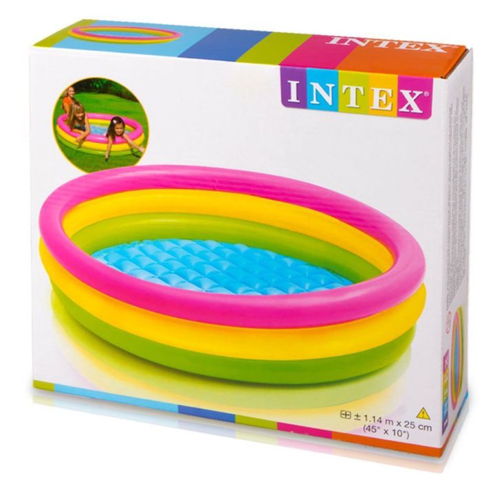Intex%20Inflatable%203%20Layer%20Orginal%2058''*13''%20Kids%20Rainbow%20Colors%20Swimming/Bathing%20Pool%20%20With%20Air%20Pump%20-%20Image%208