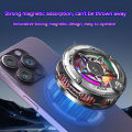K20 Universal Portable Magnetic Semiconductor Phone Cooler with Digital Display RGB Lights Powerful Cooling Fan for Gaming. 
