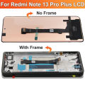 AMOLED Screen for Xiaomi Redmi Note 13 Pro+ 23090RA98C Lcd Display Digital Touch Screen with Frame for Redmi Note 13 Pro Plus 5G. 
