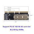 M.2 NVMe M-Key to PCIe 3.0 SSD Adapter Card PCIe X4 X8 X16 For Desktop PC PCI-E Graphics Card Sot.