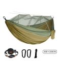 Double Mosquito Net Hammock 300×200CM Size Outdoor Camping Anti-mosquito Hammock Umbrella Cloth Nylon Anti-rollover Camping.