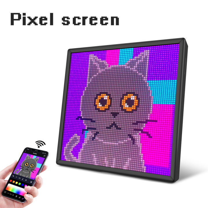 Smart RGB USB LED Matrix Pixel Display Panel Light Bluetooth App Programmable Anime Text Clock Graffiti Art Digital Screen Sign
