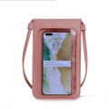 Women's Retro Messenger Phone Wallet - Pu Leather Touch Screen, Small Buckle Wallet. 