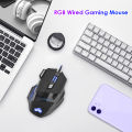 USB Wired Gaming Mouse 7 Button Backlit Ergonomic Mice 5500 DPI Backlight Adjustable Optical Mice for PC Gamer Computer Desktop. 