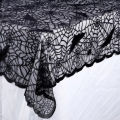 1 Piece Halloween Lace Tablecloth Bat Net Skull Pattern Rectangular Shape For Party Decoration Haunted House Pumpkin Design.