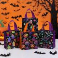 4-Piece Cartoon Printed Halloween Candy Packaging Bags For Holiday Party Party Shopping Bags Handheld Non-woven Bags.