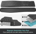 keyboard bluetooth arteck hb323 universal wave  Ergonomic keyboard with palm rest  multi device connection Black COLOR. 