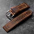 Vintage Men Leather Strap Oily Vintage First Layer Cowhide 20 21 22 23 24MM Adaptable Bronze Watch Bracelet Thickened. 