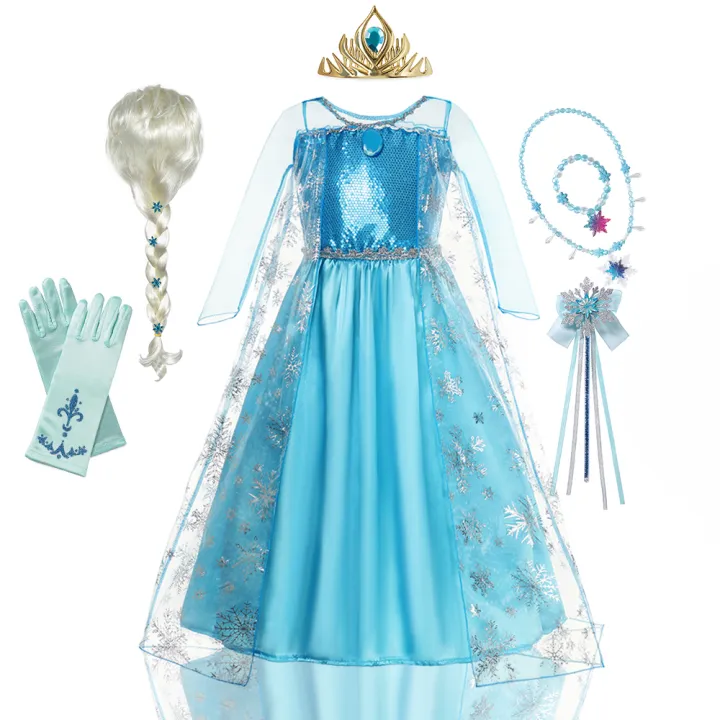 Girls%20Snow%20Queen%20Kids%20Costumes%20Girls%20Carnival%20Party%20Prom%20Gown%20Elsa%20Robe-Playing%20Children%20Clothing%20Princess%20Dress%20Birthday%20Dress%20-%20Image%202