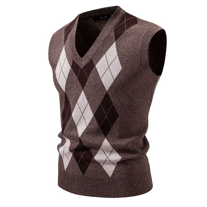 New%20Mens%20Argyle%20Knitwear%20Vest%20V%20Neck%20Sleeveless%20Casual%20Slim%20Fit%20Pullover%20Knitted%20Sweater%20Outdoor%20Streetwear%20Casual%20Tank%20Tops%20-%20Image%204