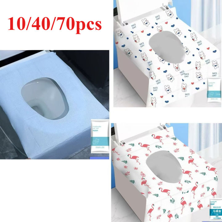 Disposable toilet seat covers, 10/40/70 Uds., for travel, public bathrooms, airplane hygiene, Universal fit for urinal training