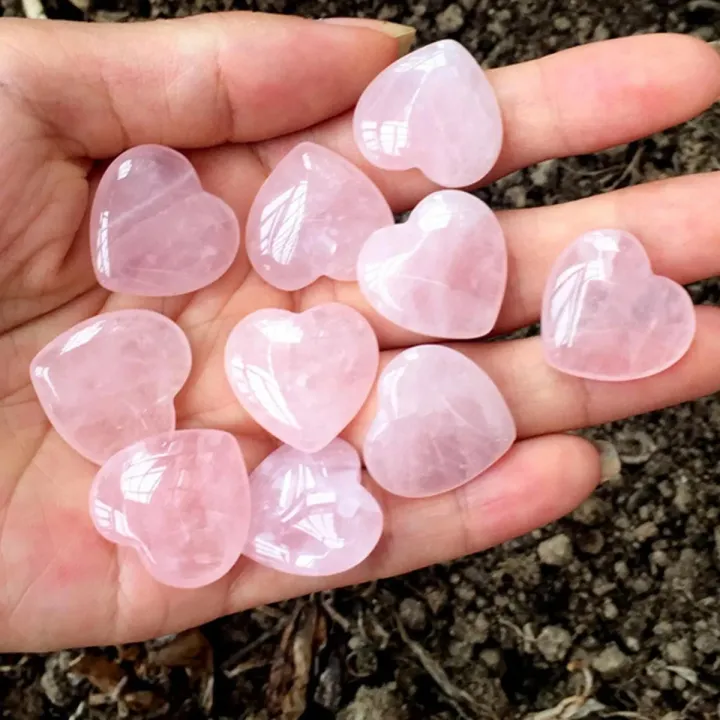 10/20/30PCS%20Rose%20Quartz%20Heart%20Natural%20Crystal%20Polished%20Stones%20Healing%20Stone%20Gravel%20Specimen%20Valentine%20%20For%20Women%20-%20Image%203