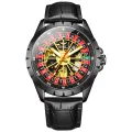 ONOLA New Brand Design Men Mechanical Watches Creative Rotating Dial Roulette Automatic Watch Men Luminous Waterproof Watches. 