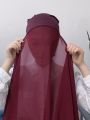 2 In 1 Chiffon Hijab Scarf With Jersey Inner Cap All In One Suit For Muslim Women Convinient Headscarf New Colors. 
