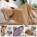 Winter Warming Blanket USB Rechargeable Portable Flannel Electric Blanket with Pocket Heating Blanket Hand Warmer Knee Blanket. 