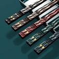5 Pairs Reusable Chopsticks Korean Chopsticks Dishwasher Chopsticks Washable Food Grade Chopsticks Non Slip Easy To Use. 