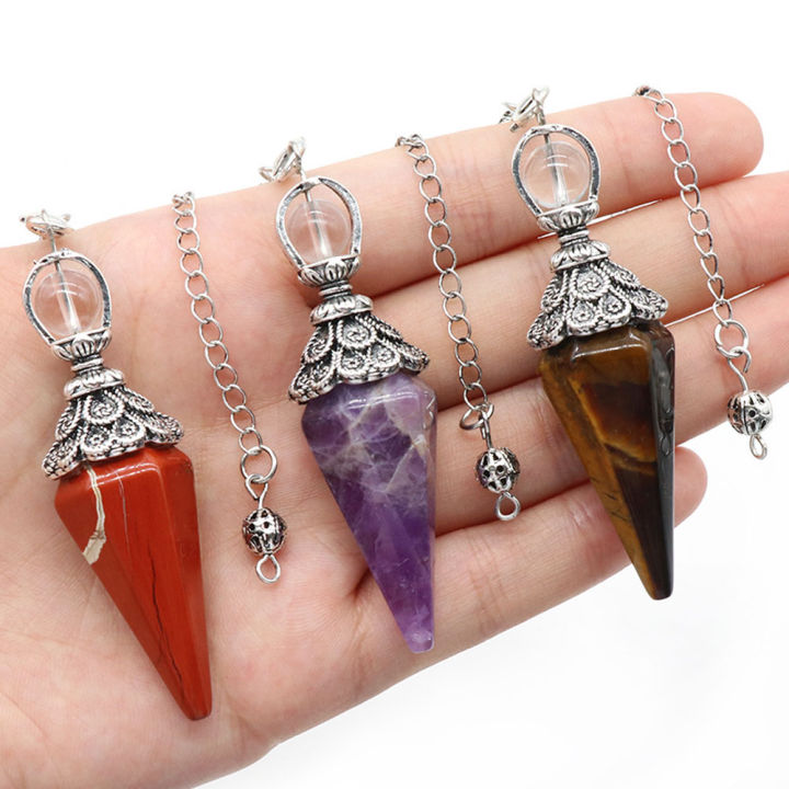 Natural%20Stone%20Crystal%20Reiki%20Pendulum%20Rose%20Quartz%20Amethysts%20Hexagonal%20Cone%20Shape%20Charm%20for%20Jewelry%20Making%20Necklace%20Accessories%20-%20Image%203