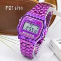 Casio F91 watch women wristwatch casual digital wrist watch stainless steel watch dial 25-38mm function free Casio box. 