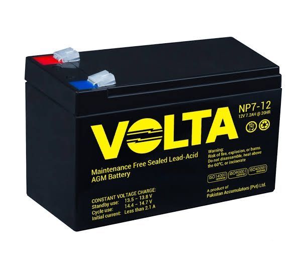 12 Volt 7.2Ah Rechargeabld Dry  Battery For UPS , Bike And For Other Multiple Use