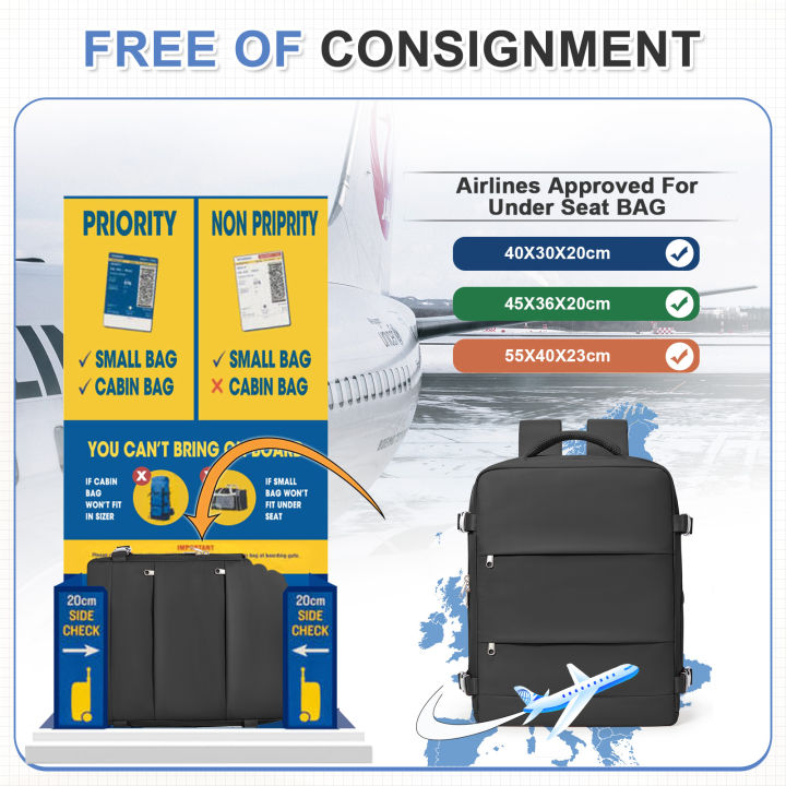 Ryanair%2040x30x20%20Travel%20Backpack%20Short%20Distance%20Business%20Travel%20Bag%20Wiz%20Air%20Cabin%20Bag%2015.6"%20Laptop%20Bag,%20Leisure%20Couples%20Backpack%20-%20Image%203