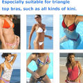 1 Pair of Invisible Bikini Self-Adhesive Thickened Waterproof Bra Pads, Cute Strapless Triangle Silicone Breast Pads, Lift and Gather Silicone Bra Inserts. 