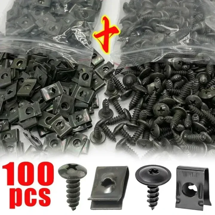 M4%20M5%20Motorcycle%20Car%20Scooter%20ATV%20Moped%20Ebike%20Plastic%20Cover%20Metal%20RetainerSelf-tapping%20Screw%20and%20Clips%204.2mm%204.8mm%20-%20Image%204