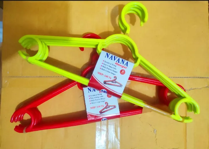 NAVANA%20Premium%20Quality%20Cloth%20Hanger%20%E2%80%93%2012%20Pcs%20Set%20%7C%20Heavy%20Duty%20Plastic%20Clothes%20Hangers%20%7C%20Multi%20Color%20%7C%20Durable%20Wardrobe%20Hanger%20for%20Daily%20Home%20Use%20-%20Image%202