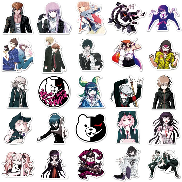 50%20Piece%20Danganronpa%20Stickers%20Waterproof%20DIY%20For%20Phones%20Laptop%20Car%20Sticker%20Creative%20Home%20Decal%20-%20Image%202