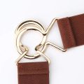 Fashion Metal Buckle Thin Stretchy Waist Belt Striped Elastic Waistband Elegant Women Girdle Accessories Female Belt. 