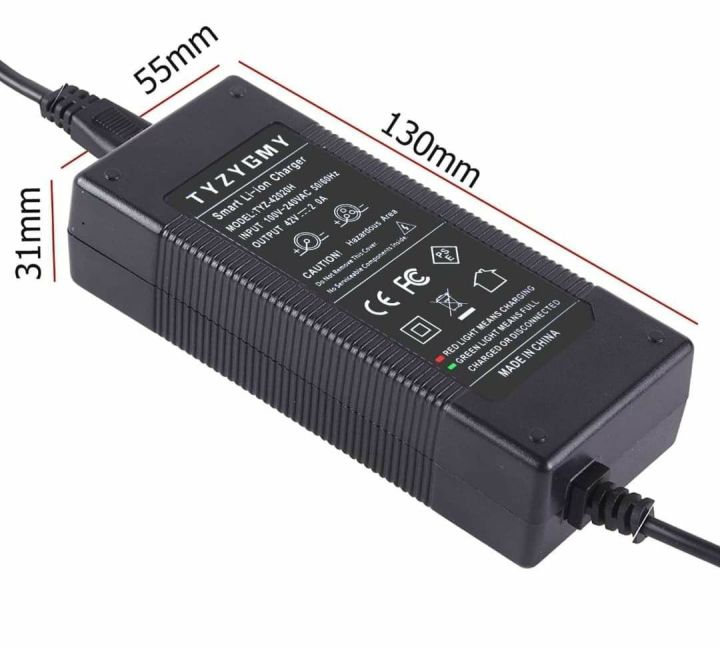 Electric Scooter Charger, 

42V 2A AC Power Adapter Battery Charger for Electric Self-Balancing hoverboard,UK Universal Charger 3 pin