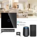 LiwoKit Tuya Smart Switch WIFI Need Neutral EU Standard Smart Home Light Touch Switches Wall 1/2/3/4 Gang Alexa  Voice Control lightify. 