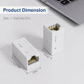 ZOERAX 2pcs RJ45 Cat6 Inline Coupler Ethernet Coupler, Ethernet Extender Connecter for Cat6/Cat5e/Cat5 Ethernet Cables. 