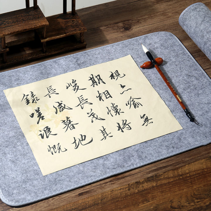 Thick%20Chinese%20Calligraphy%20Drawing%20Felt%20Mat%20,%20Sumi%20Xuan%20Paper%20Painting%20Desk%20Pad%20for%20Writing%20Japanese%20Traditional%20Drawing%20%20,Gray%20-%20Image%203
