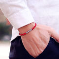New 4mm Stone Bracelet Men Natural Volcanic Rock Tiger Eye Braslet Beaded Silver Color Hematite Elastic Braclet Pulsera Hombre. 
