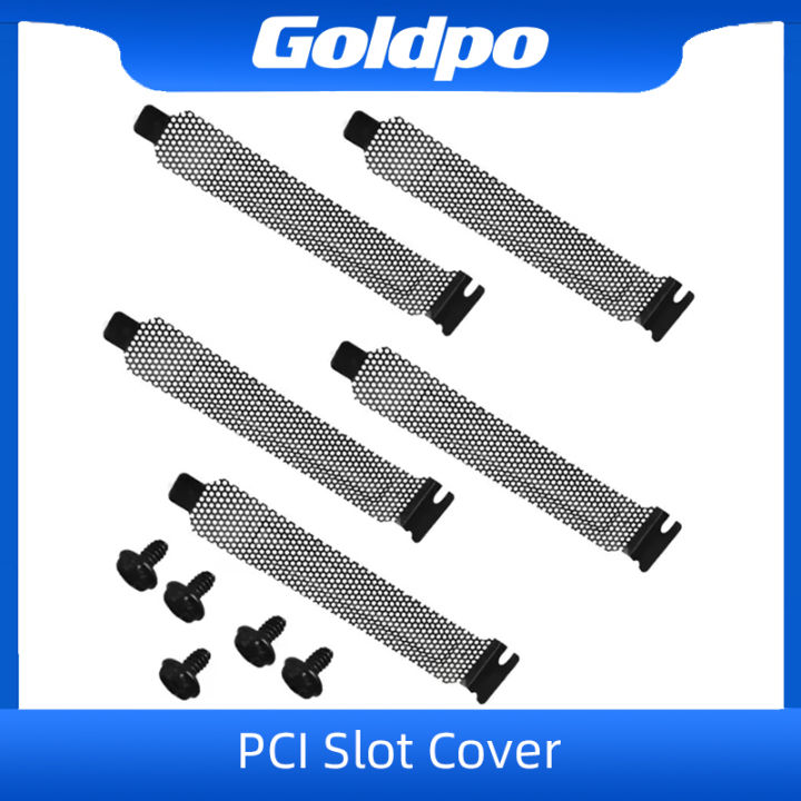 5PCS PCI Slot Cover Filter Blanking Board Cooling Fan Dust Ventilation PC Computer Case Graphics Card with Screws