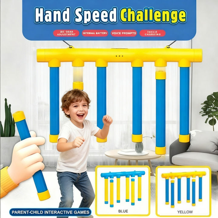 Reactoy Catching Stick – Jeu De Bâtons Tombants Réactif – Jeu De Famille Avec Vitesse Réglable Et Sons – Entraînement Concentration Enfants Adultes
