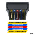 Universal Auto Car Power Window Switch Lifting Switch 5 Pin DC 12V 20A Blue/Red Light Color And Harness. 