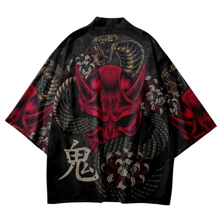 Snake%20Attendant%20Japanese%20Samurai%20Ghost%20Kimono%203D%20Printed%20Pattern%20Men%20and%20Women%20Harajuku%20Cloak%20Traditional%20Clothing%20Beach%20Shirt%20-%20Image%203