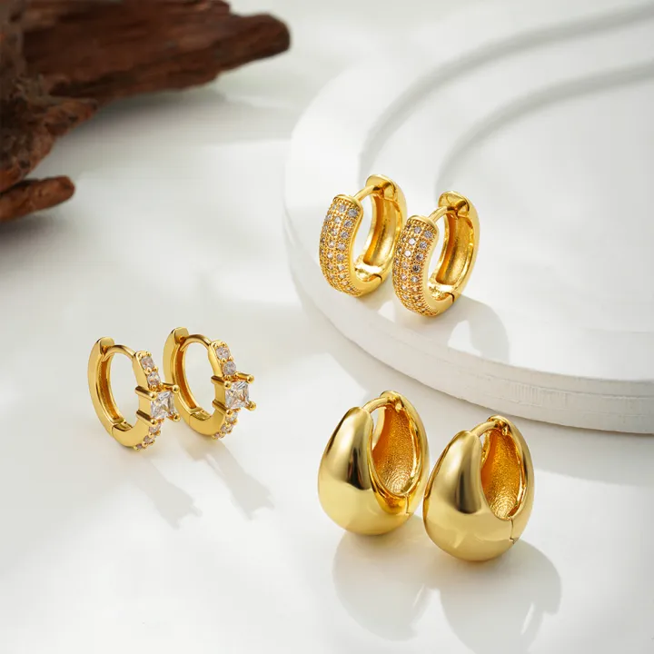 Dainty%20Zircon%20Small%20Stackable%2014k%20Gold%20Plated%20Earrings%20Set%20for%20Women%20Multiple%20Piercing%20Cartilage%20Huggie%20Hoop%20Earring%20Jewelry%20-%20Image%202