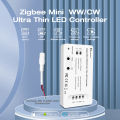 TUYA Zigbee 3.0 Mini RGBCCT RGBW CCT DIM LED Controller DC 5V 12V 24V Smart Dimmer With 6 Zone RF 2.4G Remote Frequency Adjusta. 