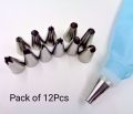 12Pc Cake Decorator Icing Bag and Nozzle Set, Cake Decorating Set with Stainless Steel Nozzle, Cake Piping set, Cake Decorator Nozzle Set, Cake Decorating Nozzle Set. 